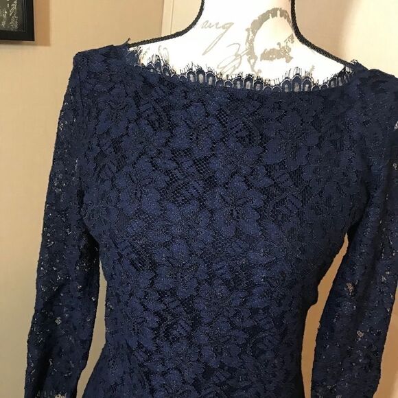 DVF zarita in Navy elegant luxury fitted size 4 - Picture 7 of 15